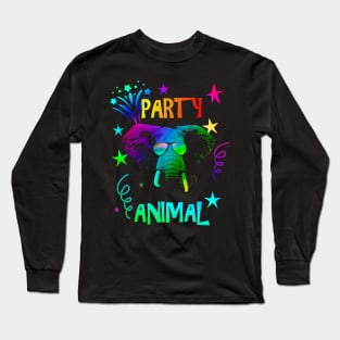 Elephant Party Animal Long Sleeve T-Shirt